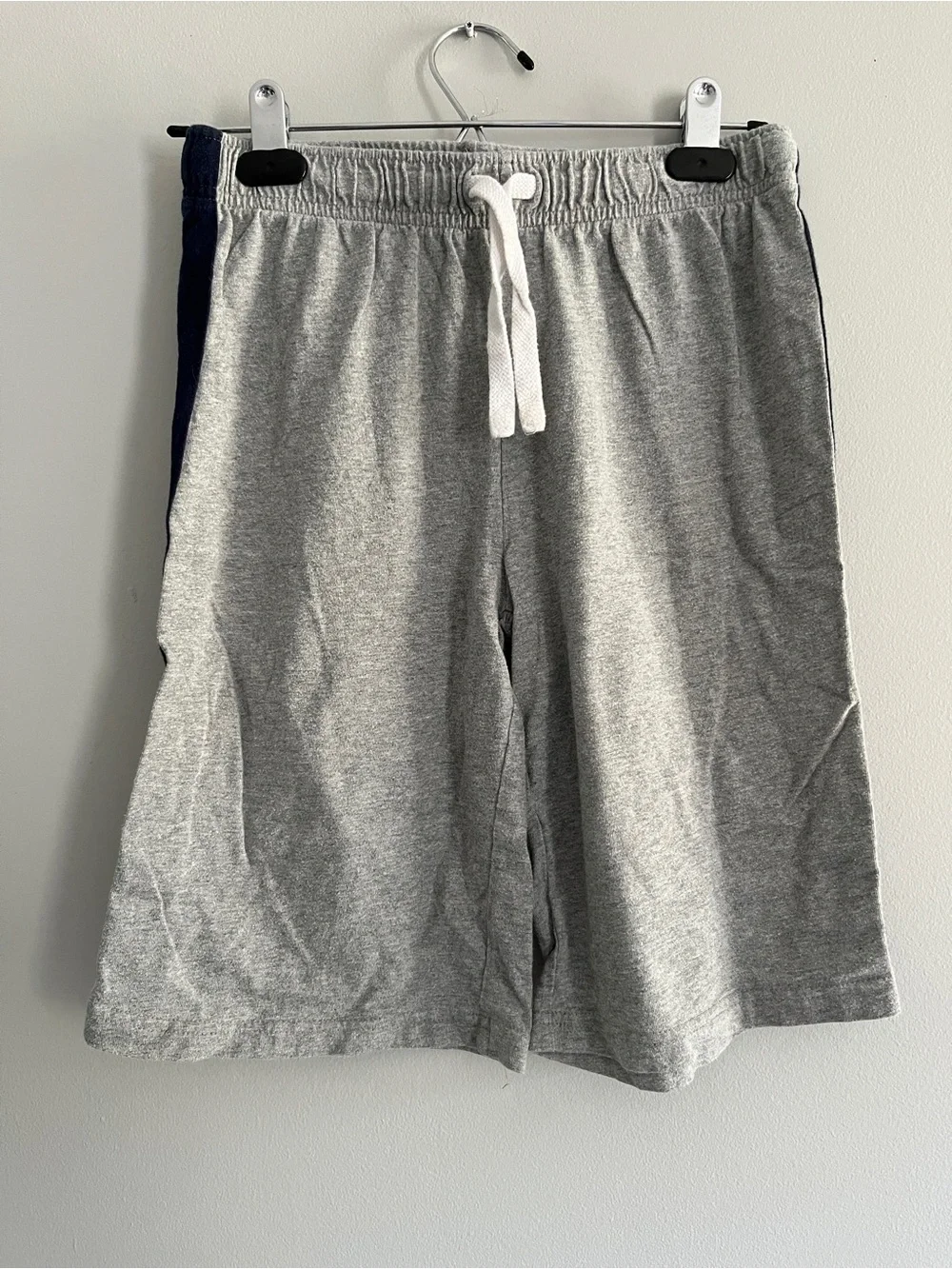 Set of 2 Boys Drawstring Shorts Sweatshorts- Black & Gray XL